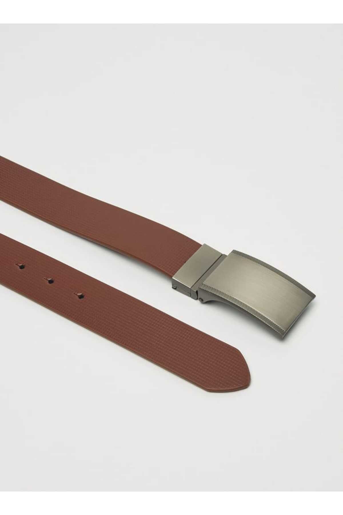 LBL by Shoexpress-LBL by Shoexpress Textured Reversible Belt with Pin Buckle Closure 4