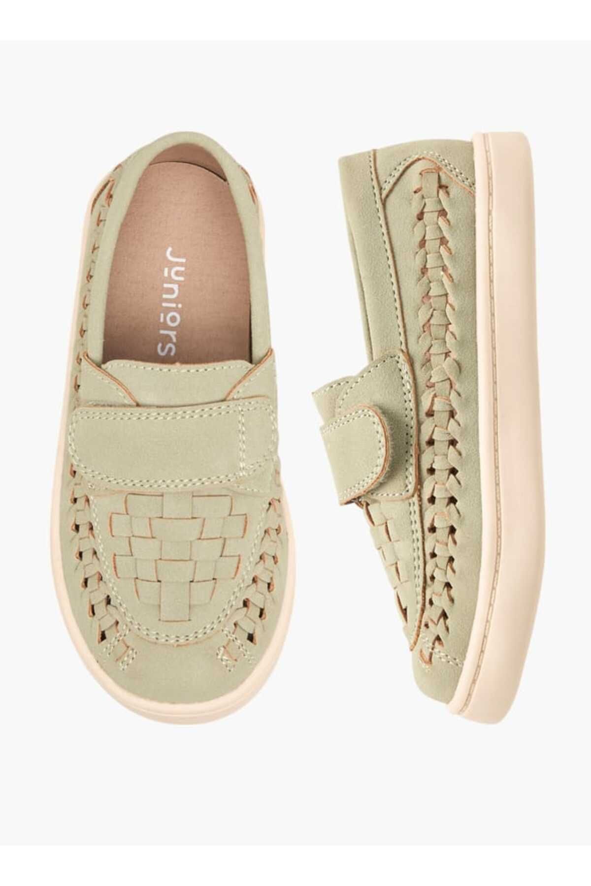 Barefeet-Weave Textured Loafers with Hook and Loop Closure 1