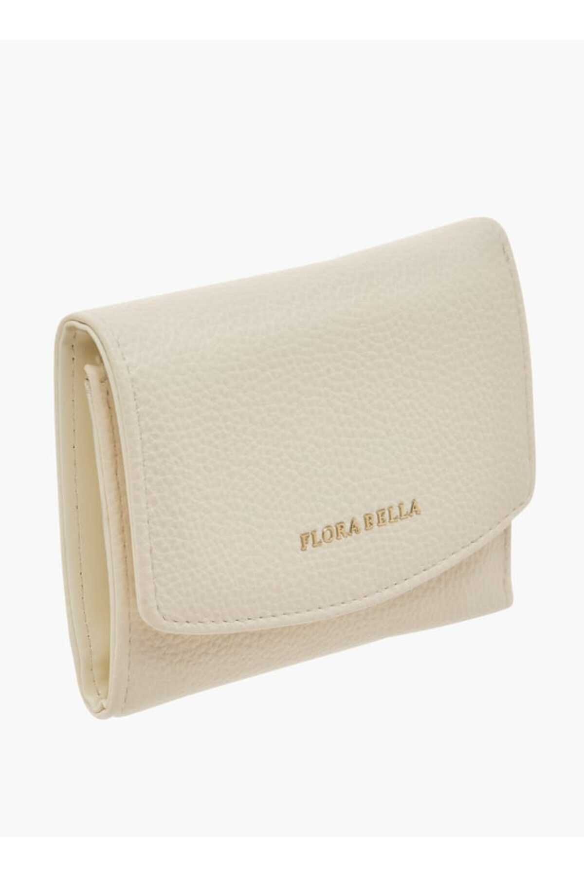 Flora Bella by Shoexpress-Flora Bella Textured Tri-Fold Wallet with Button Closure 3