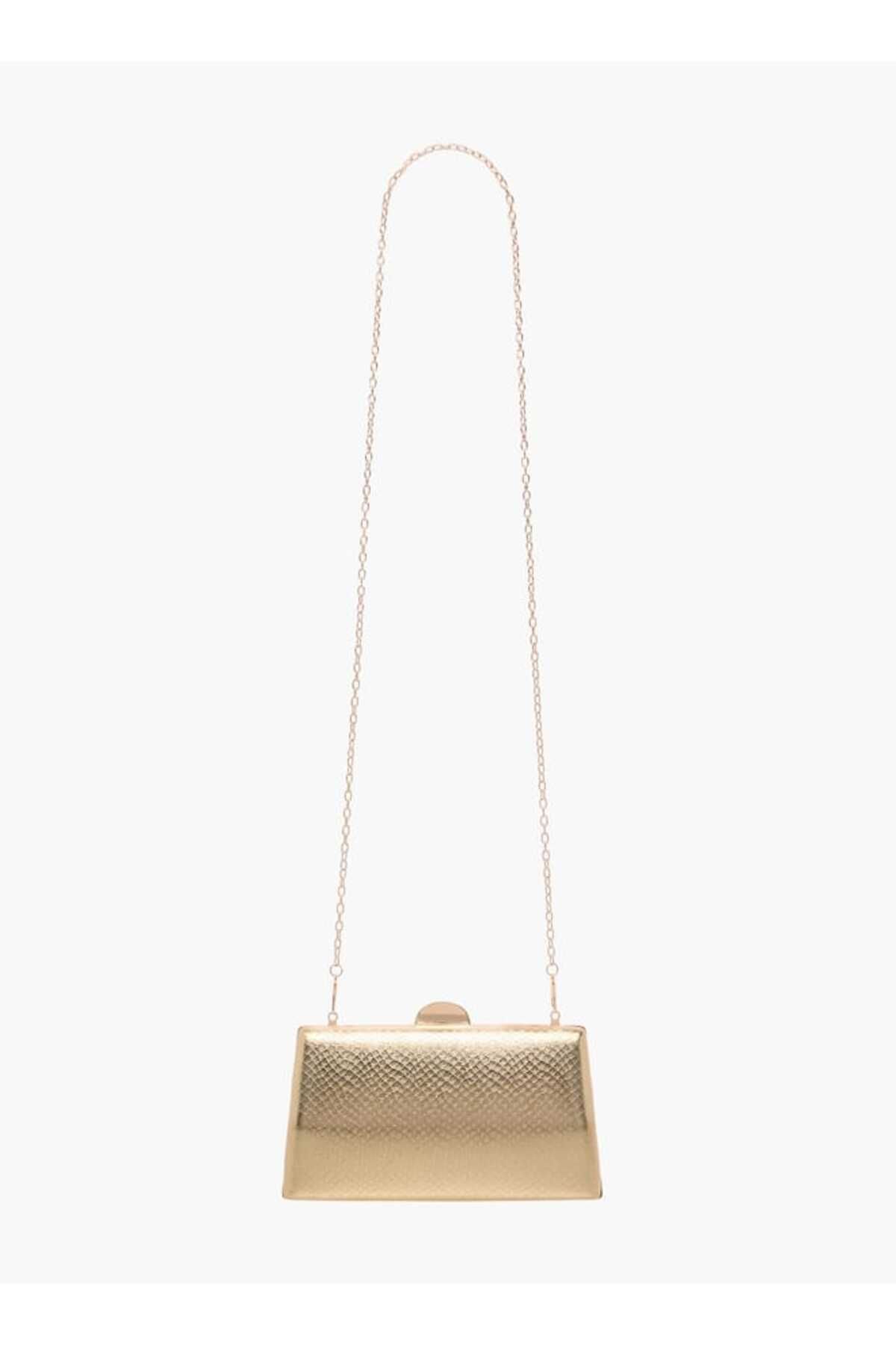 Flora Bella by Shoexpress-Flora Bella Textured Clutch with Flap Closure and Chain Strap 2