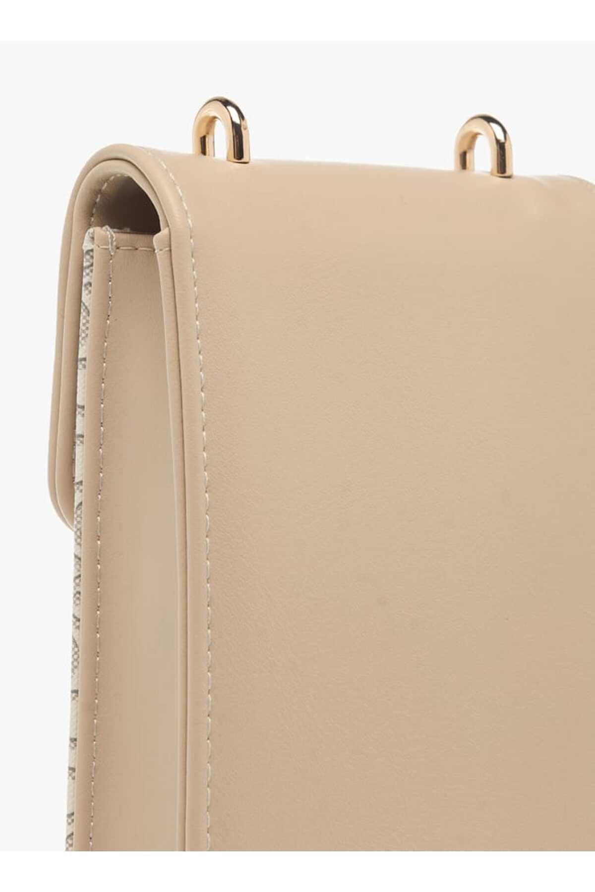 Celeste-Monogram Print Crossbody Bag with Detachable Strap and Flap Closure 5