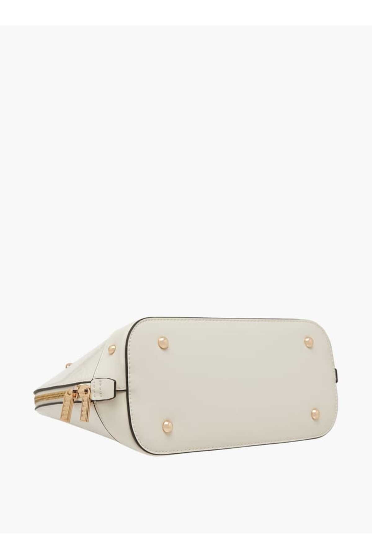 ELLE-Monogram Embossed Tote Bag with Top Handles and Detachable Strap 5