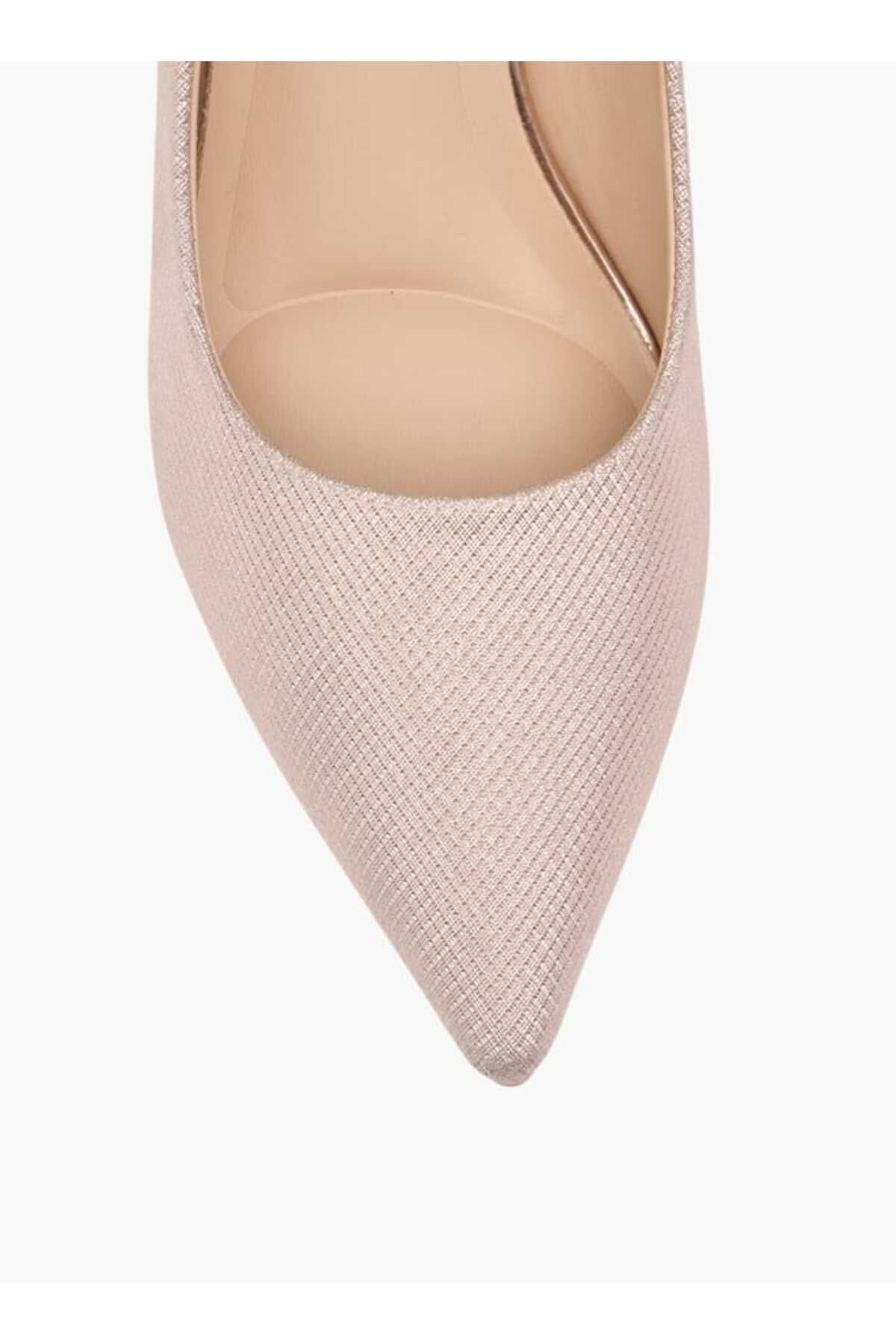 Flora Bella by Shoexpress-Flora Bella Textured Slip-On Pointed Toe Pumps with Stiletto Heels 4