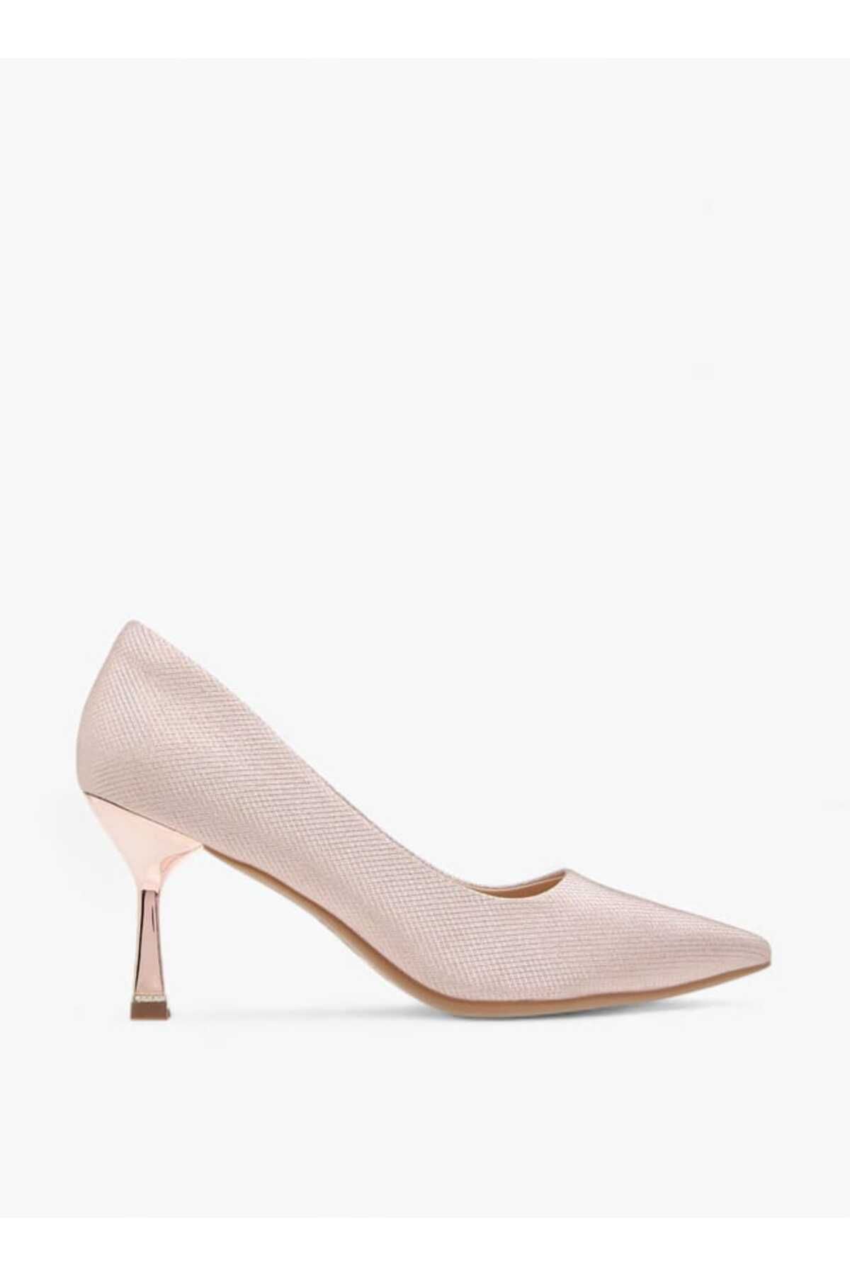 Flora Bella by Shoexpress-Flora Bella Textured Slip-On Pointed Toe Pumps with Stiletto Heels 3