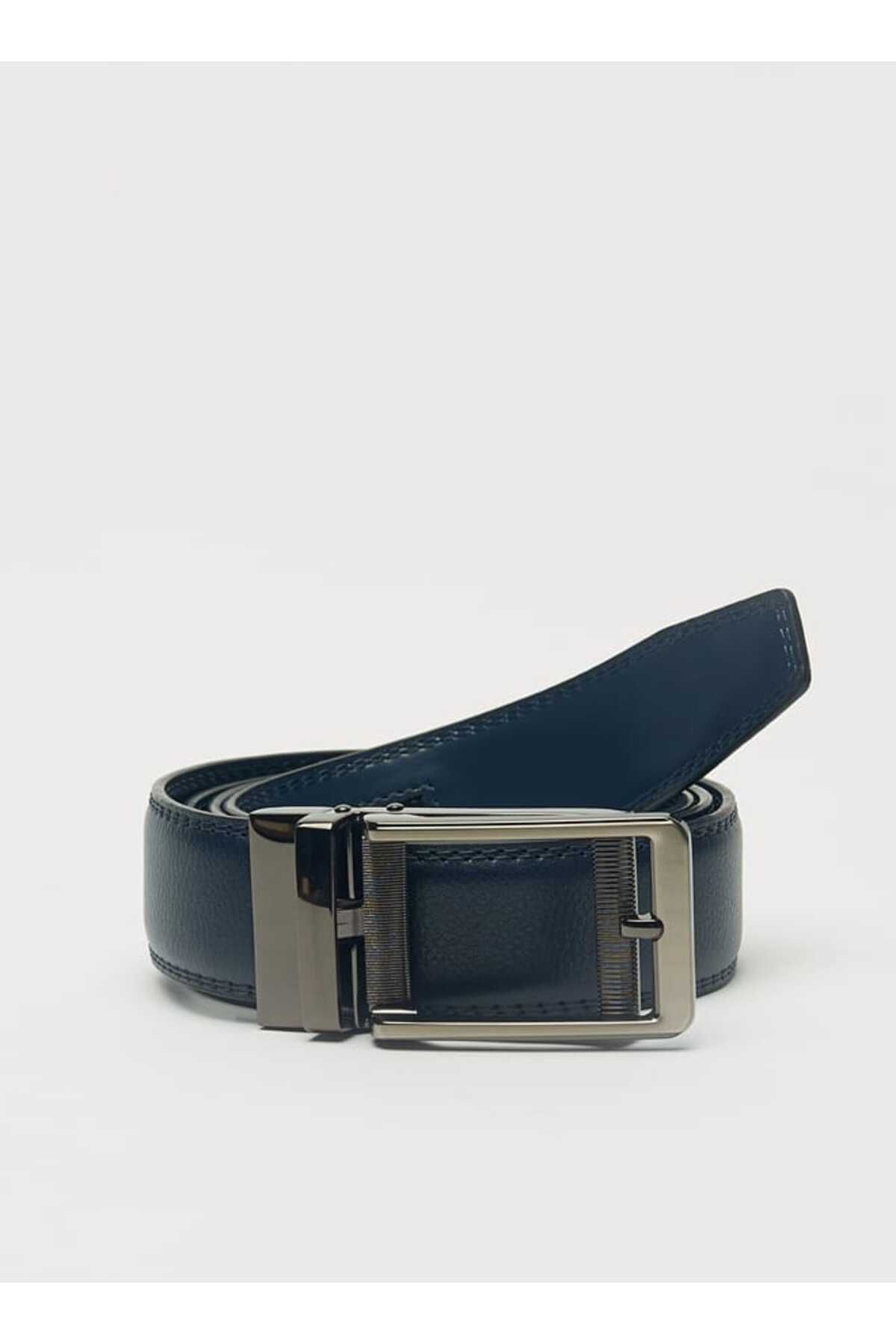 LBL by Shoexpress-LBL by Shoexpress Textured Reversible Belt with Pin Buckle Closure 3
