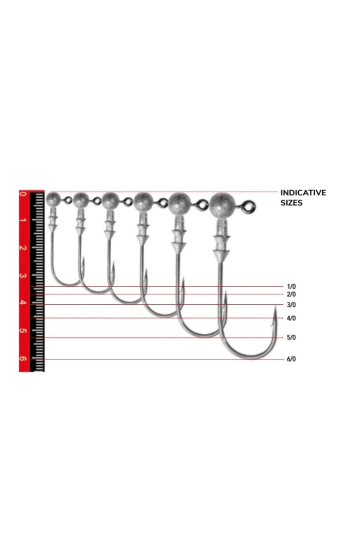 CAPTAIN Nomura NM90005030 Round Jig Head 3lü Paket İğne - 3/0-5GR