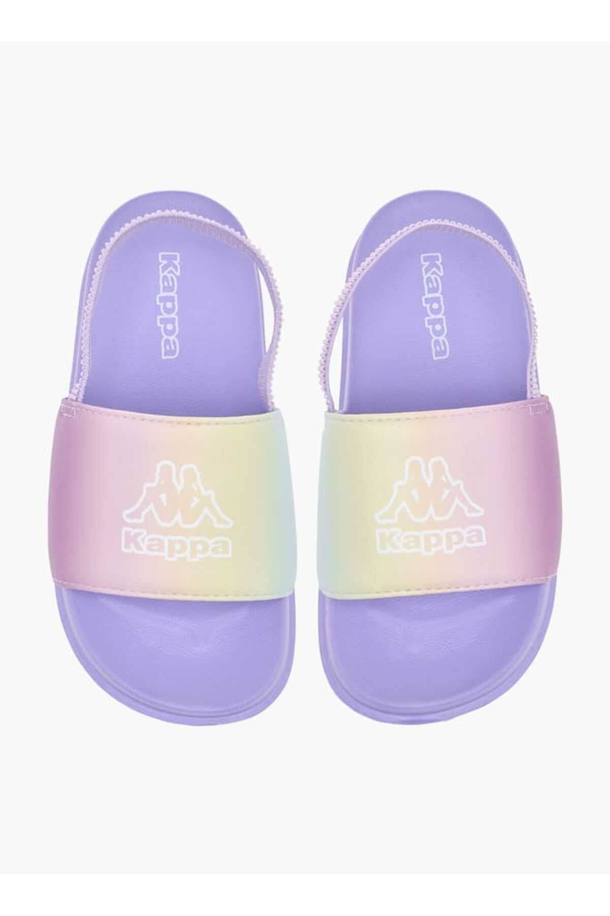 Kappa-Girls' Logo Print Slides with Elasticated Strap 1