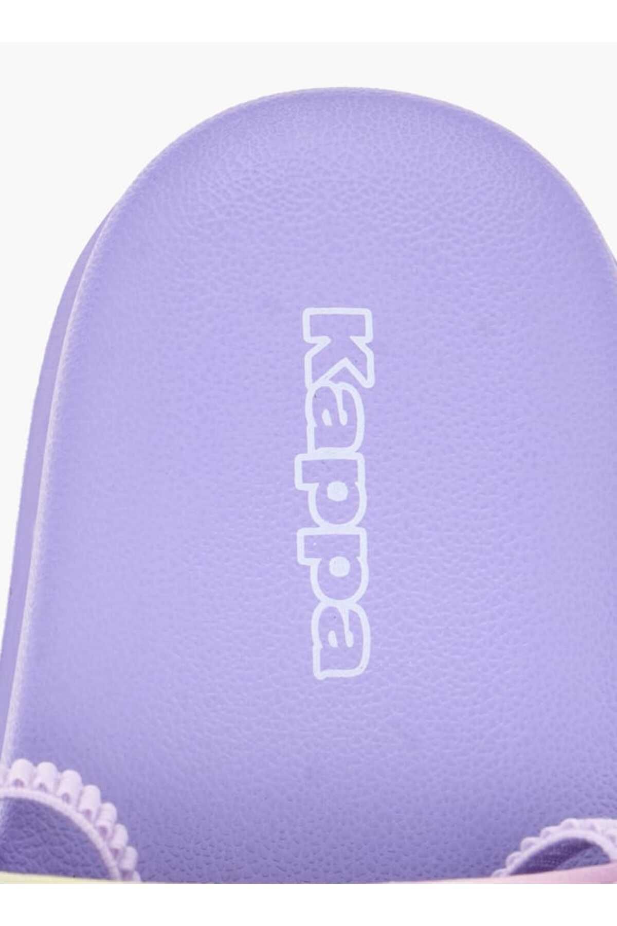 Kappa-Girls' Logo Print Slides with Elasticated Strap 5