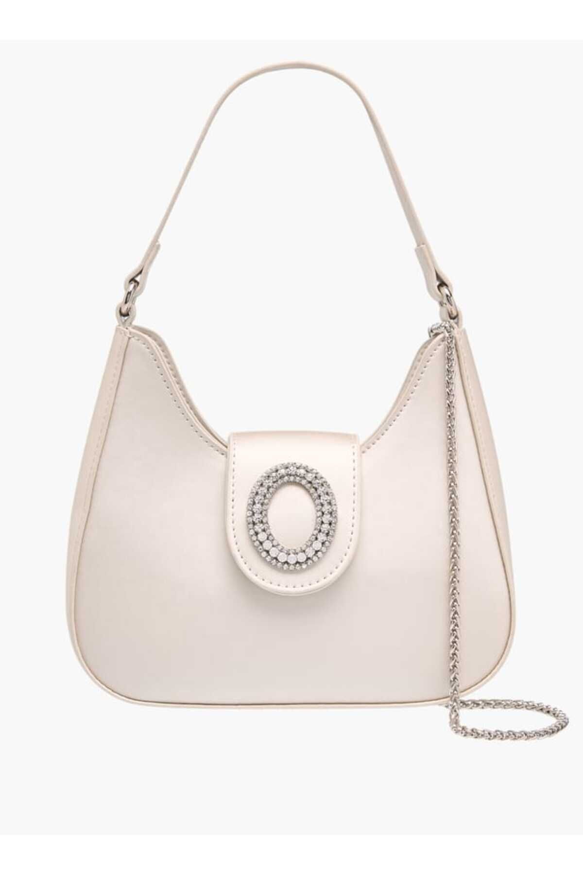 Flora Bella by Shoexpress-Flora Bella Embellished Shoulder Bag with Magnetic Button Closure 1