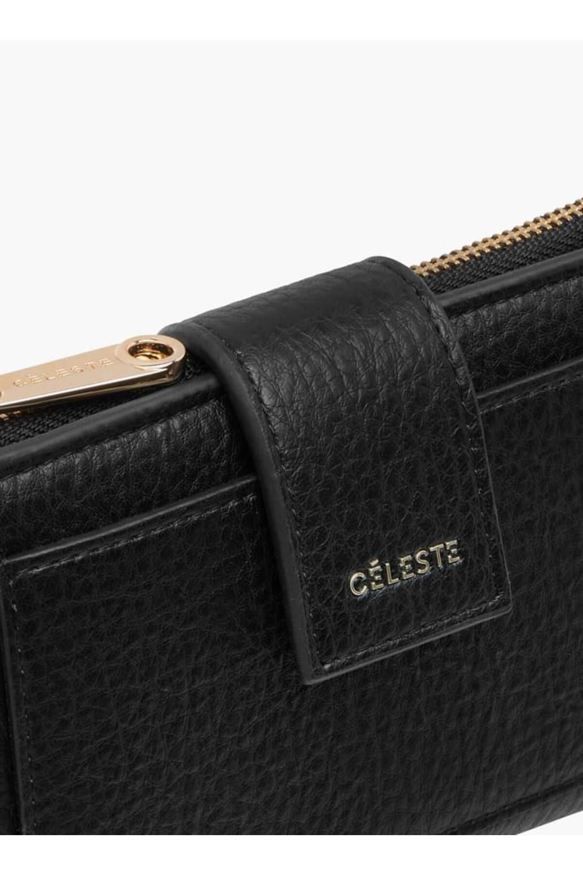 Celeste-Textured Wallet with Button Closure 3