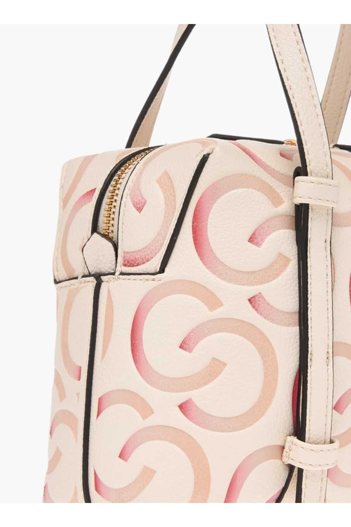 Celeste-Monogram Embossed Tote Bag with Double Handles 5