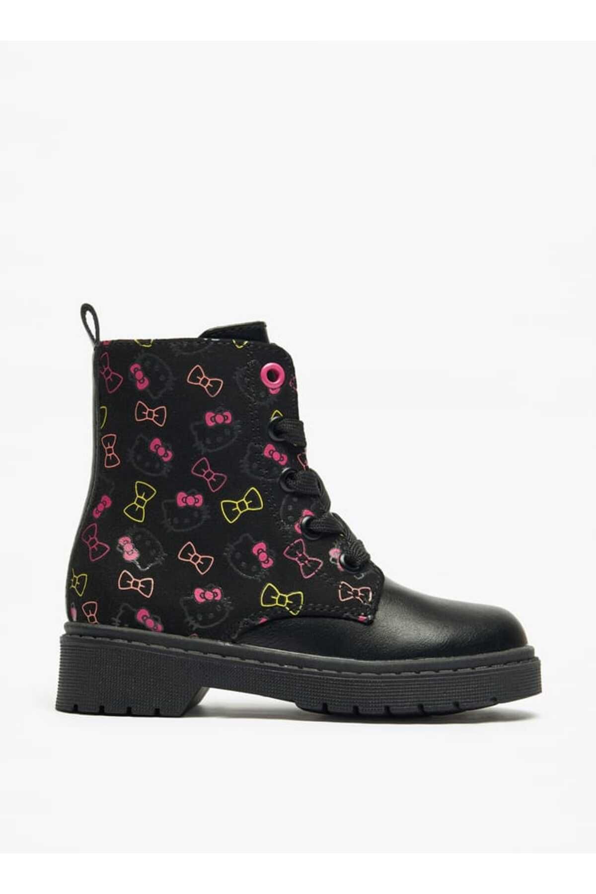 Hello Kitty-Printed Low Ankle Boots with Zip Closure 3