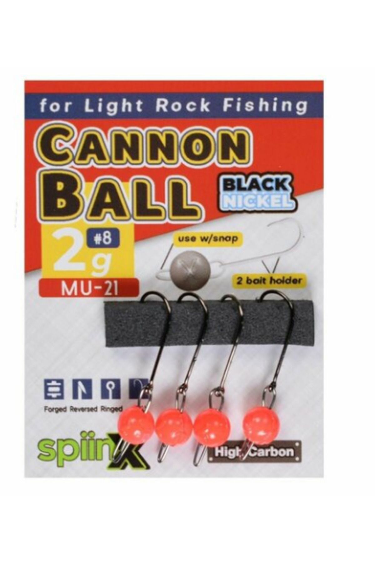 SpiinX Cannon Ball Hareketli Jig Head Uv Turuncu 3p - 7GR-6