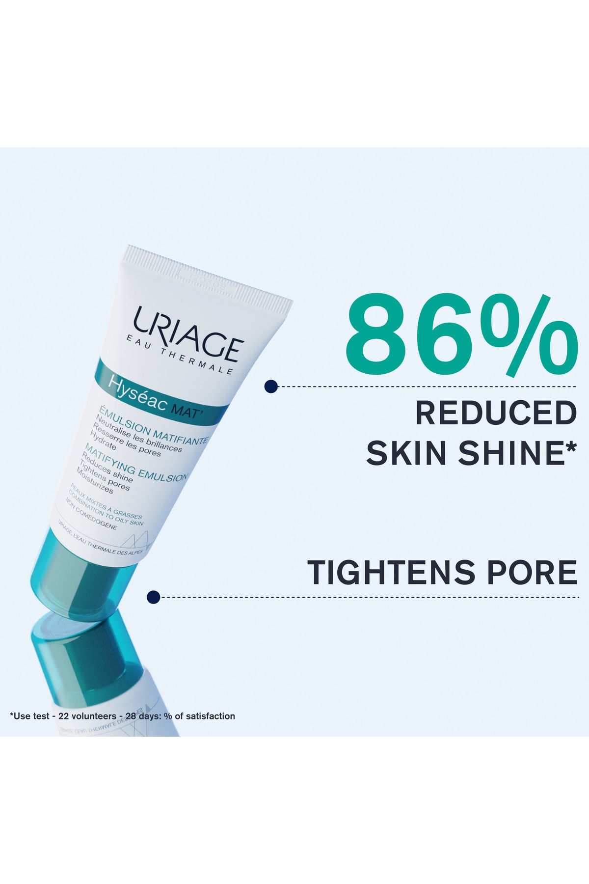 Uriage-Hyseac Mat 40 Ml - Mattifying and Moisturizing Emulsion Special for Combination and Oily Skin 4