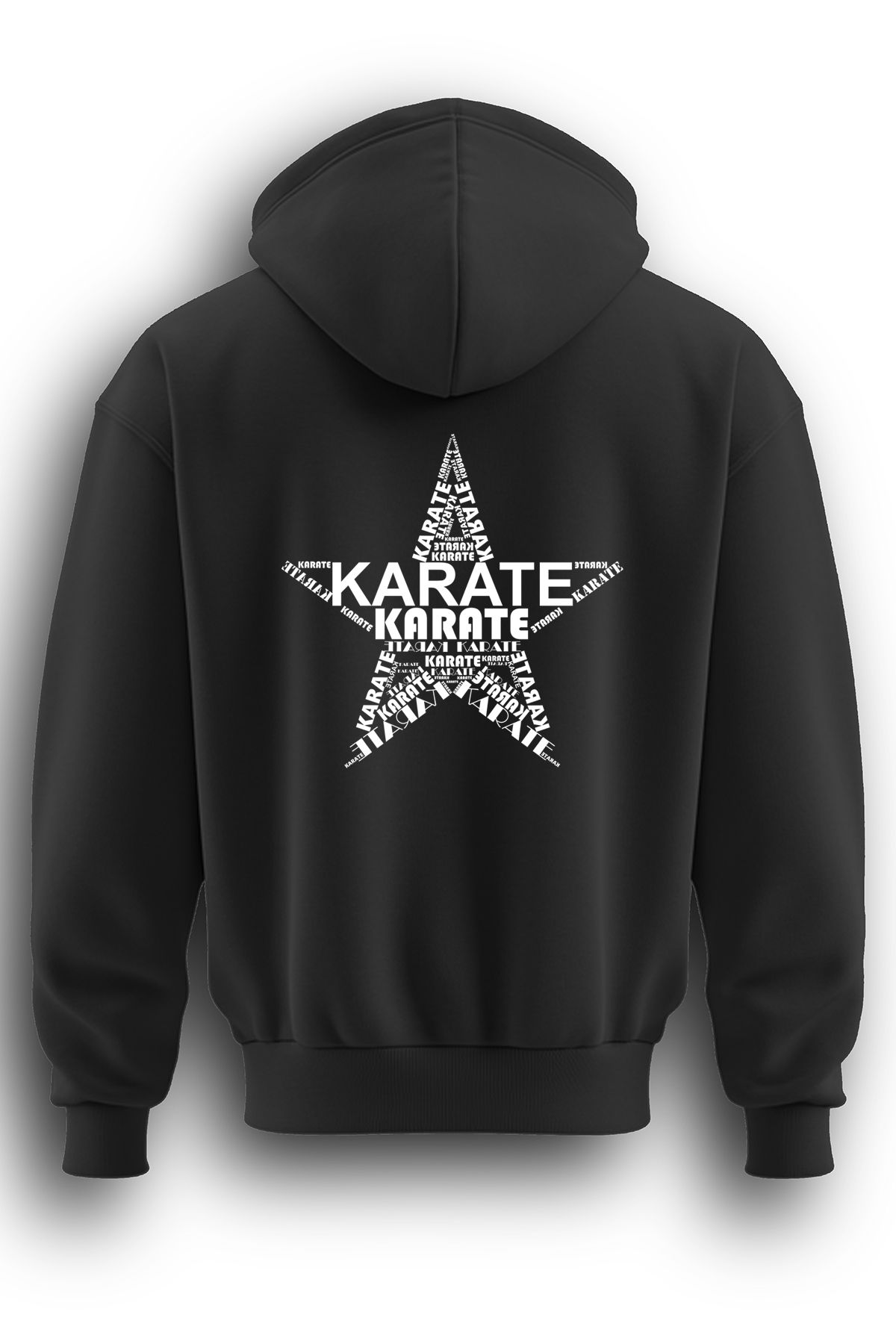 TOP GLORY Karate Yıldız Baskılı 3 İp Şardonlu Kapüşonlu Sweatshirt hoodie KARATE Sweat KARAT15004