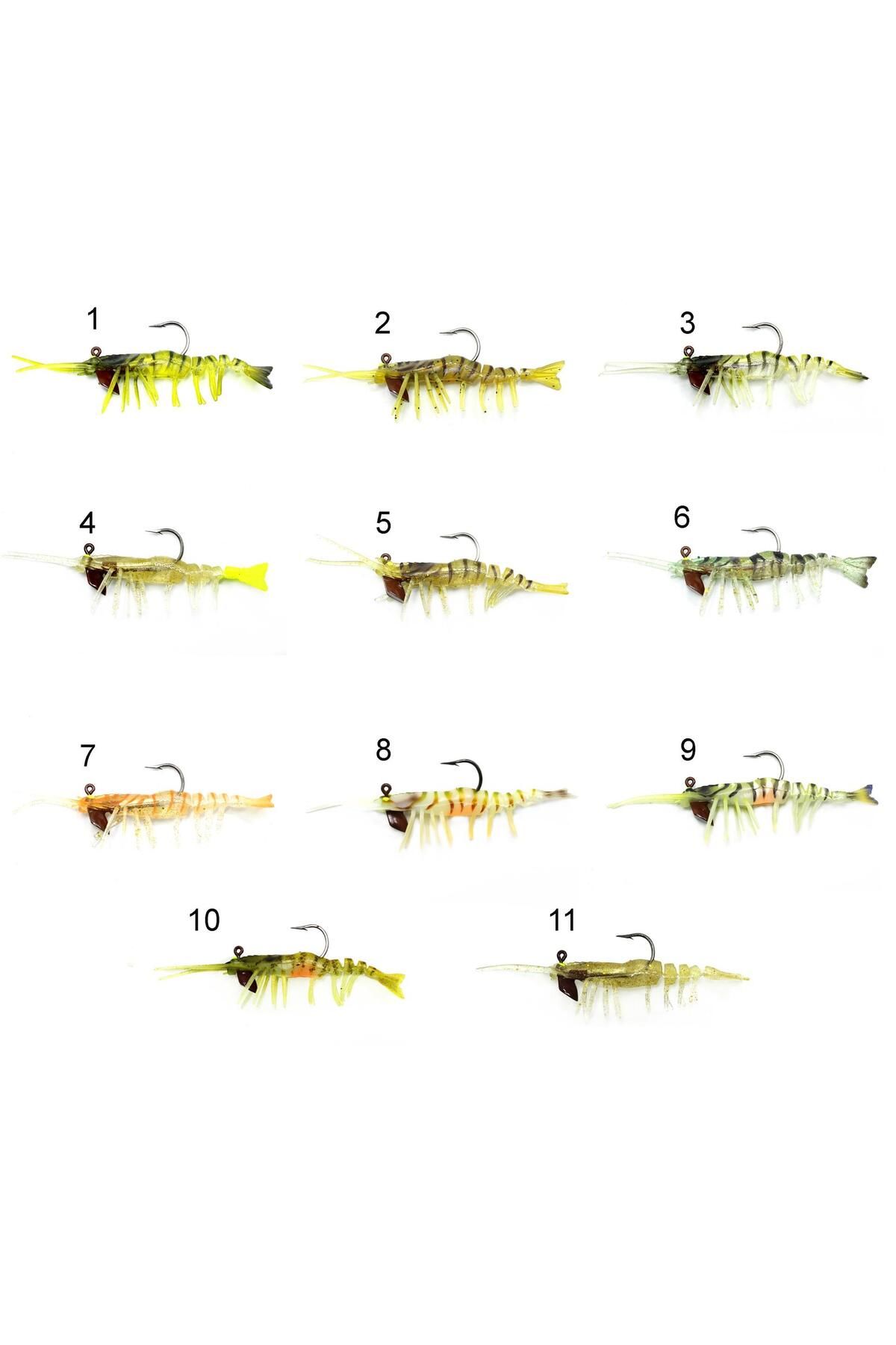 CAPTAIN 3049 Magic Shrimp 3D Silikon Karides 76mm 5.5gr Suni Yem - 02