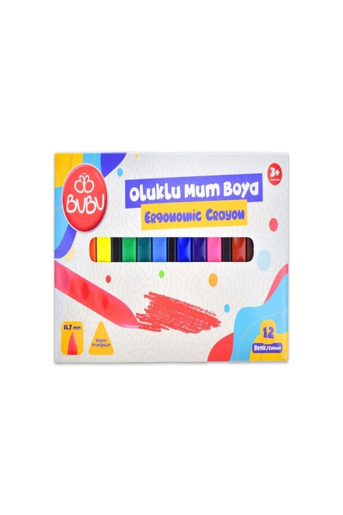 Bubu BU-BU Oluklu Mum Boya 12li