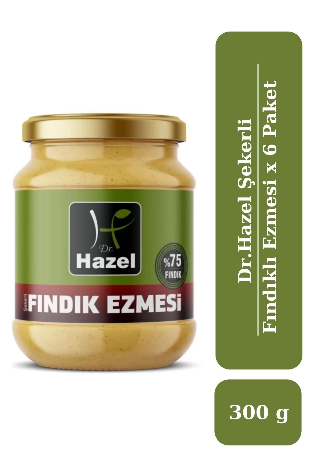 Dr.Hazel DrHazel Şekerli Fındık Ezmesi 300 g X 6 Paket