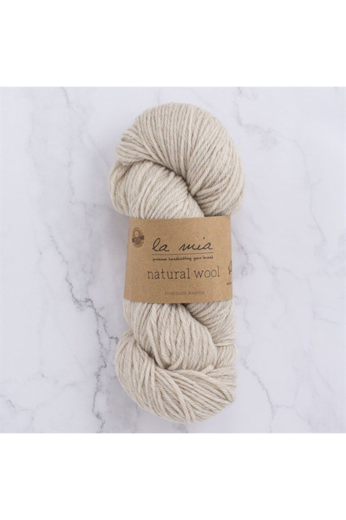 Store La Mia Natural Wool Bej El Örgü İpi - H2 - 33606