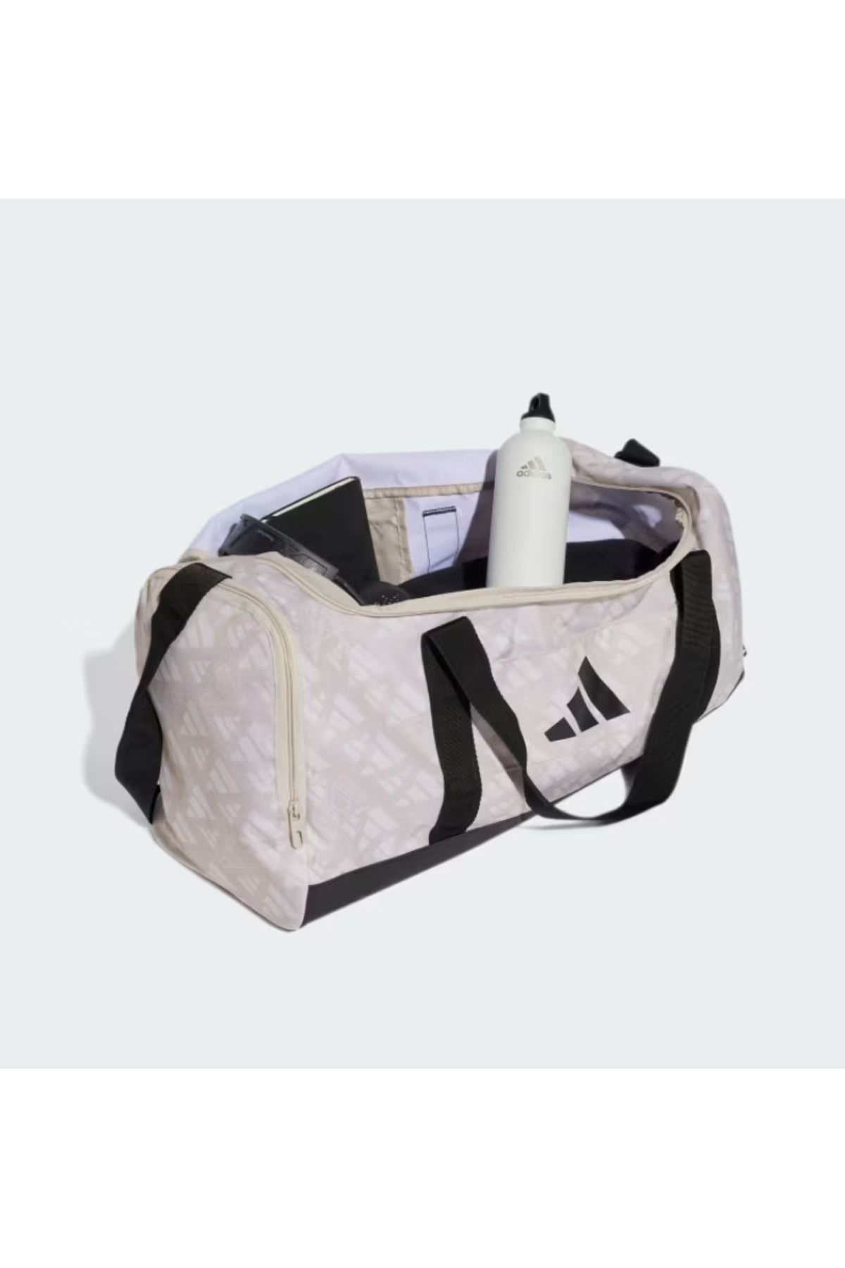 adidas-Linear Printed Duffel Bag - Medium Size 3