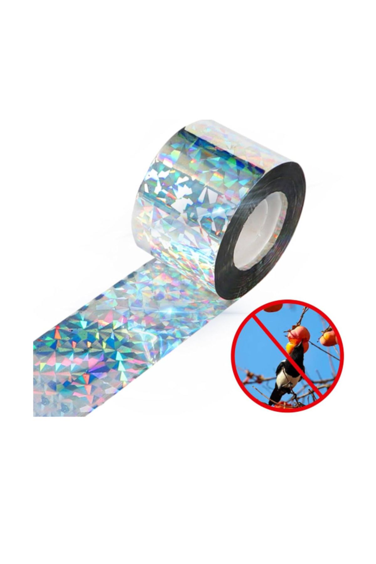 KOVMATİK Hologram Kuş Uzaklaştırıcı Şerit 50 Metre x 2,5 cm