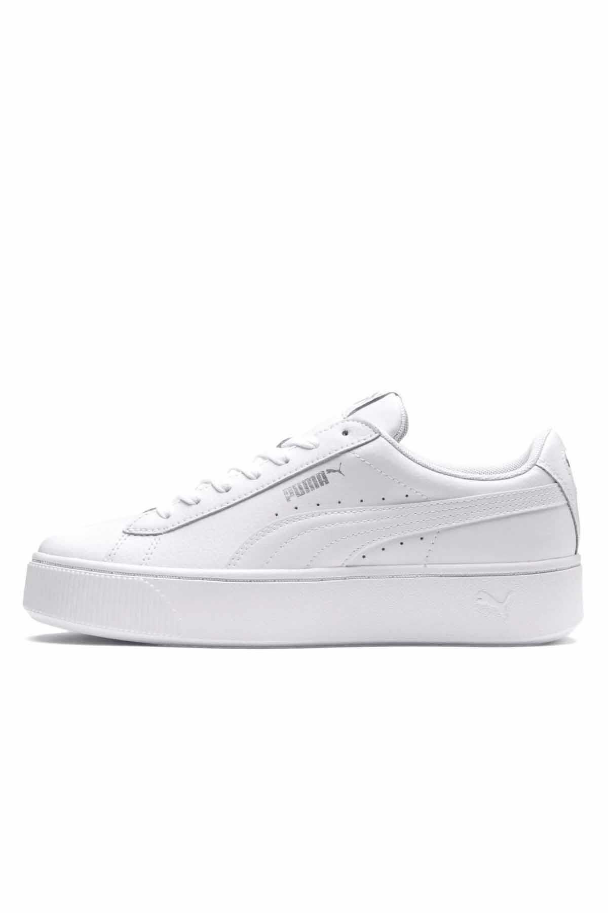 کفش پیاده روی سفید زنانه پایه بلند ویک استوکی B 7 ورزشی روزانه 369143 02 1 Puma