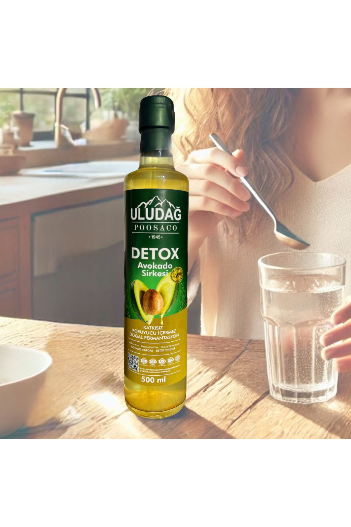 Uludağ Detox Avokado Sirkesi; Ödem Atmaya Ve Kilo Vermeye Yardımcı Doğal Sirke 500ml