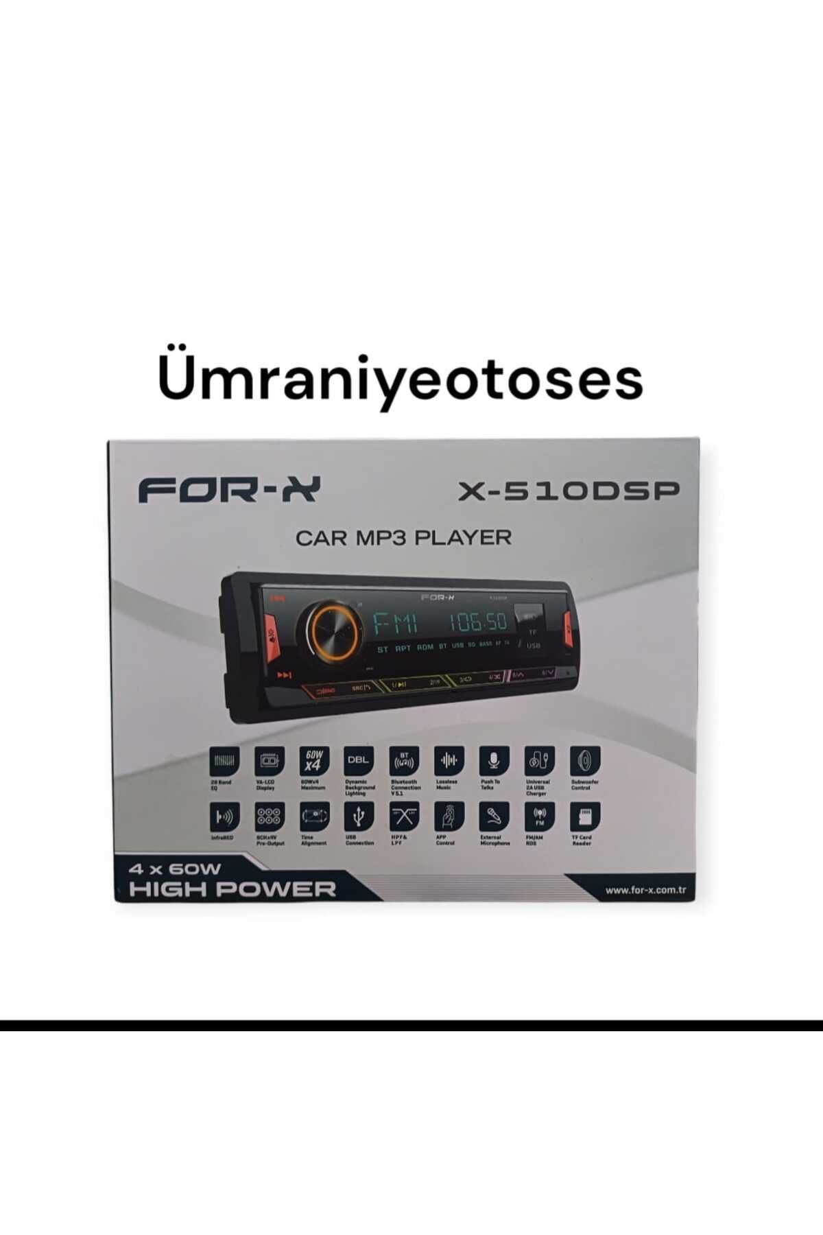 For-X FORX   X-510 DSP  4X60 WAT   AMFİ ÇIKIŞLI  TEYP