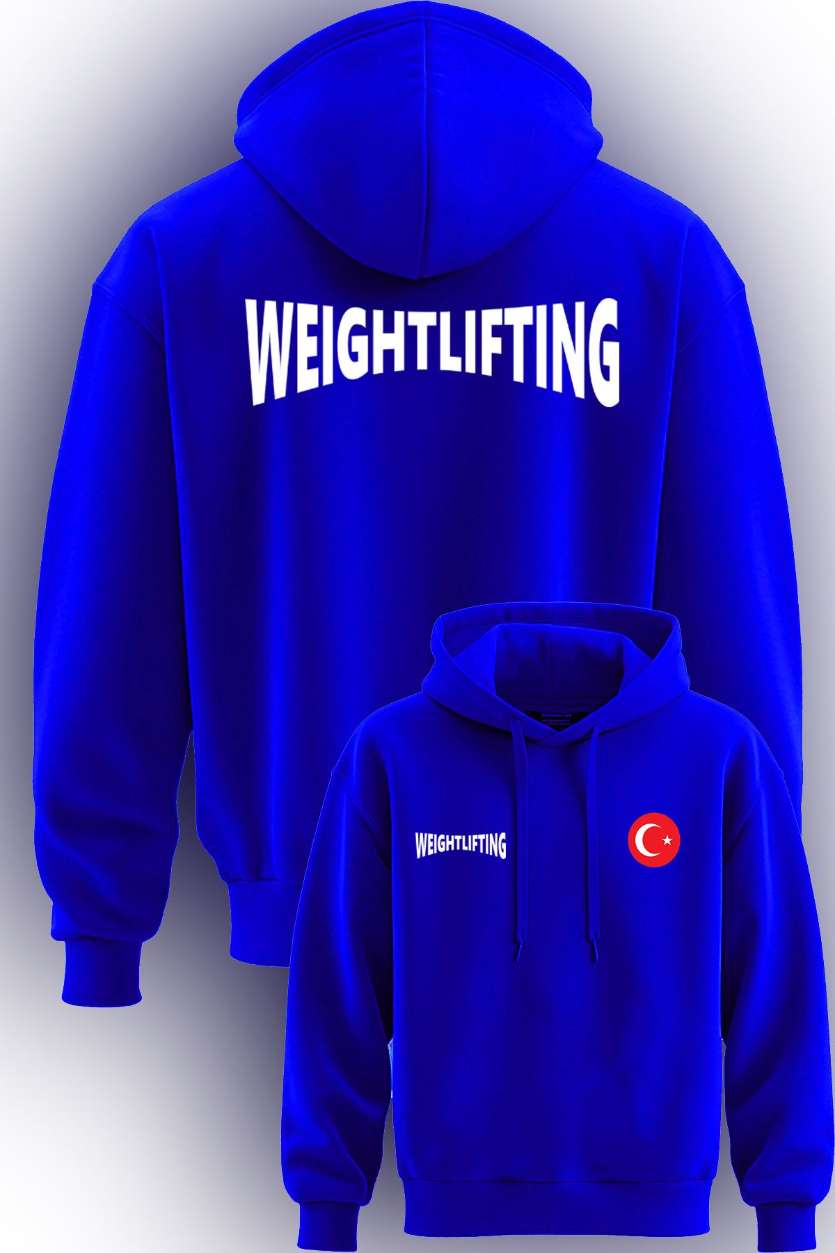 TOP GLORY Halter Baskılı 3 İp Şardonlu Kapüşonlu Sweatshirt hoodie WEIGHT022501