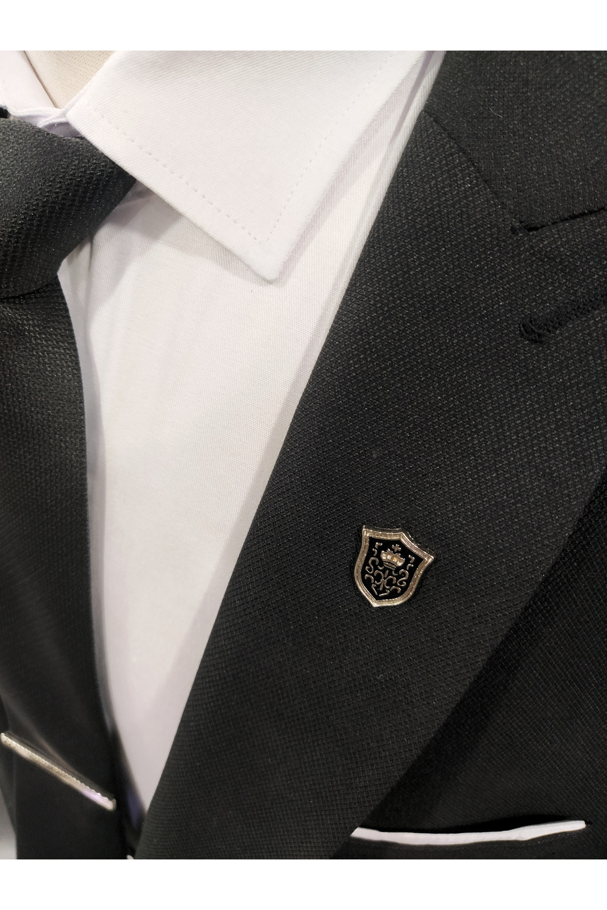 Elegante Cravatte Vintage Desenli Ceket Yaka İğnesi Broş