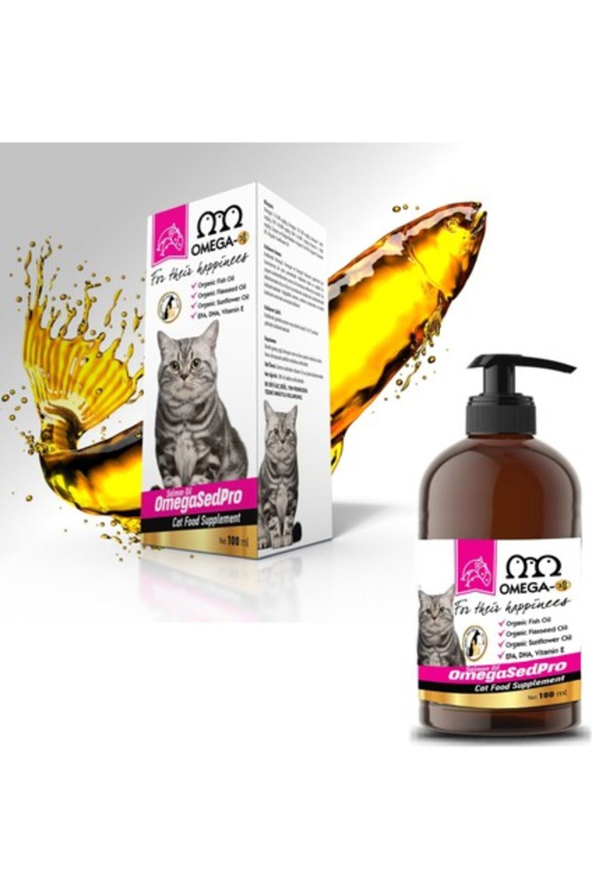 PharmaSed Omegasedpro Kediler Için Somon Balık Yağı 100 ml