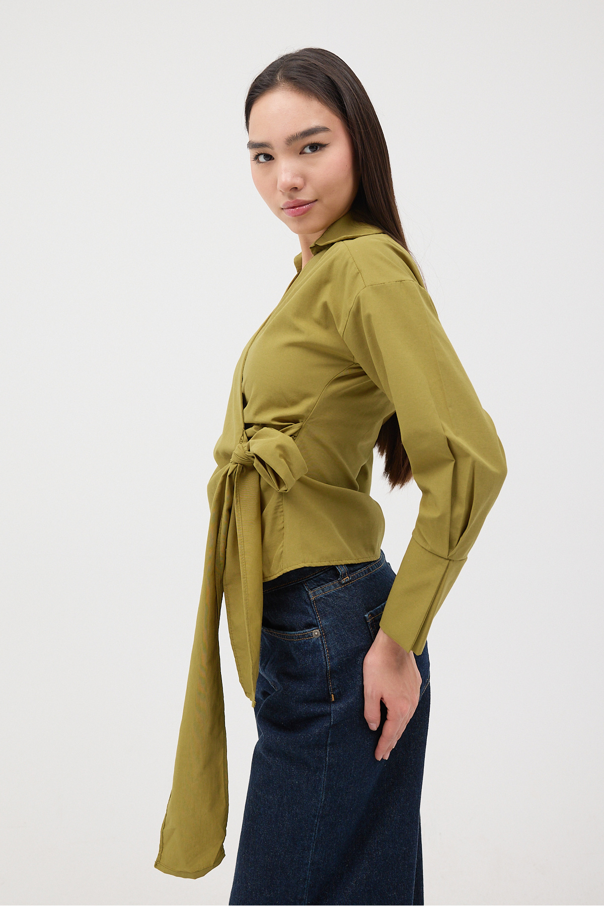 Addax  Kruvaze Yaka Yandan Bağlamalı Gömlek G16797-Z12 - Görsel 3