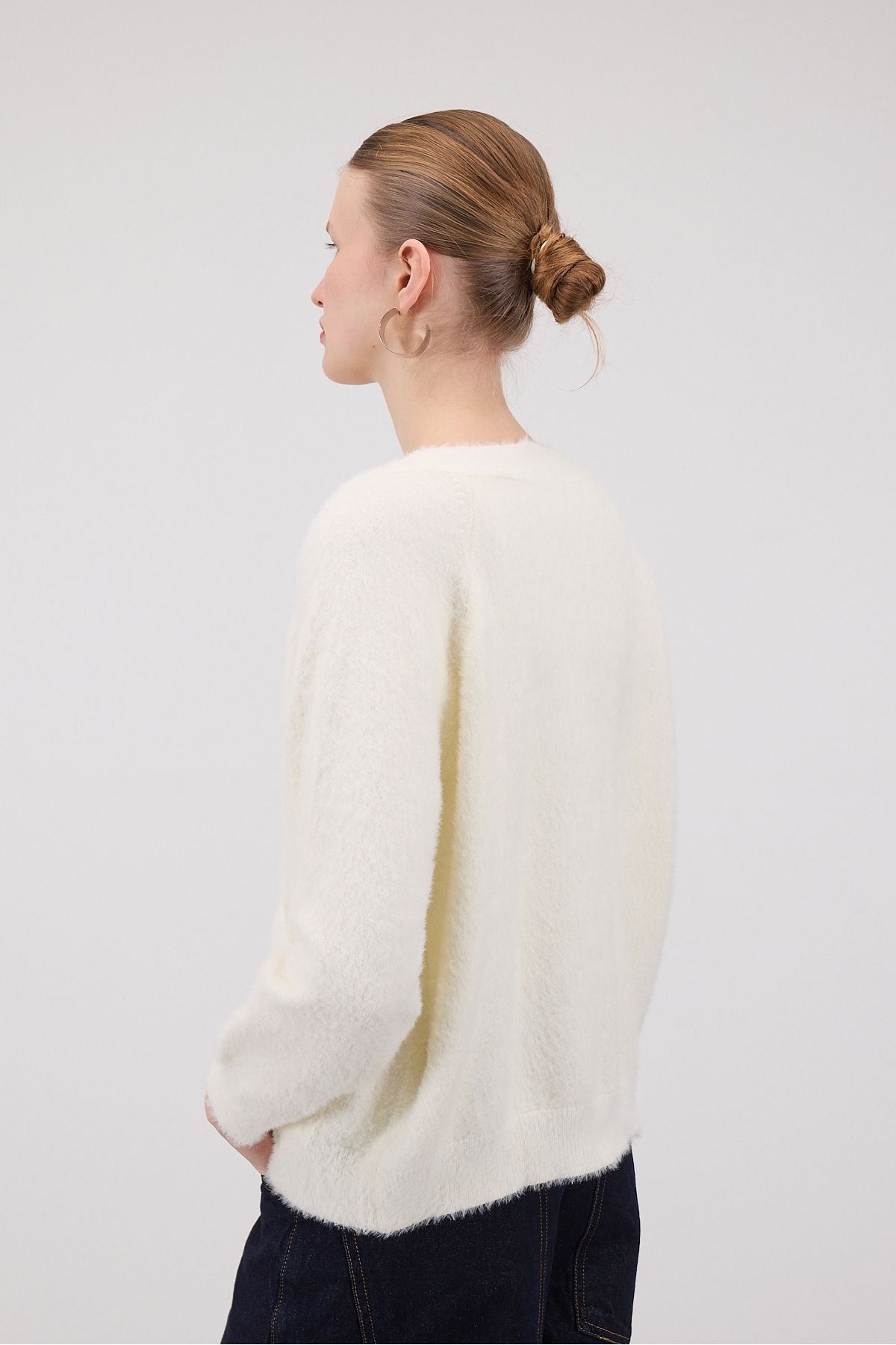 Addax-Soft Textured Buttoned Cardigan H3375-B8 5