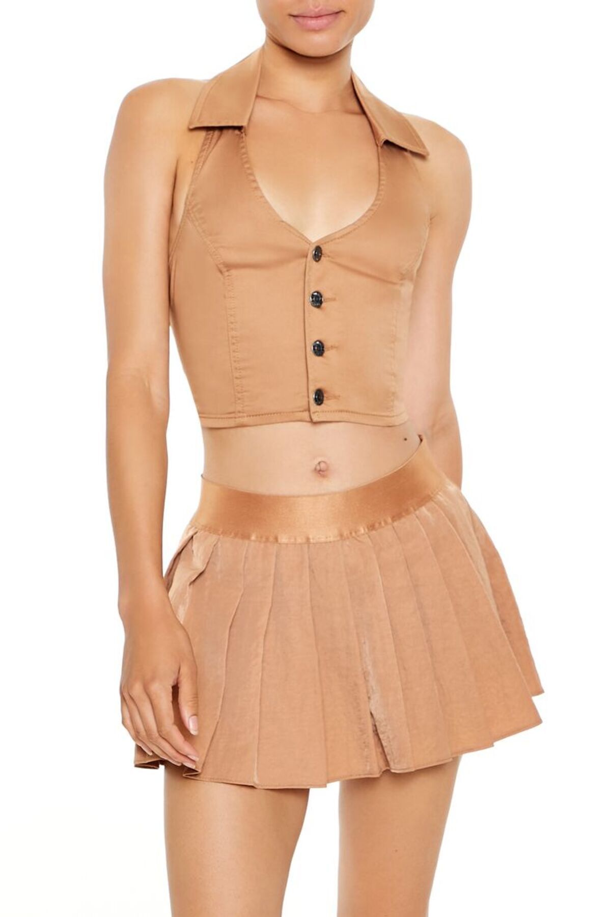 Forever 21 Twill Halter Kısa Üst