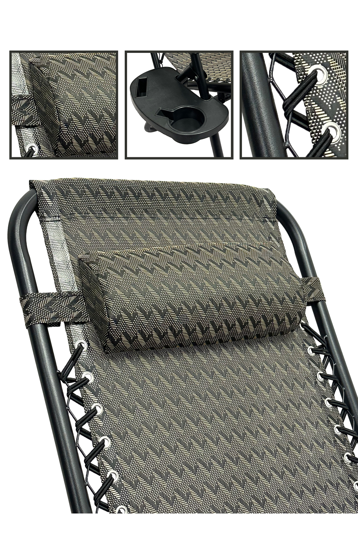 كراسي استلقاء للتشمس في الفناء الخلفي، كرسي جاذبية مع مسند ظهر ومسند قدم قابلين للتعديل، كرسي استلقاء للتشمس