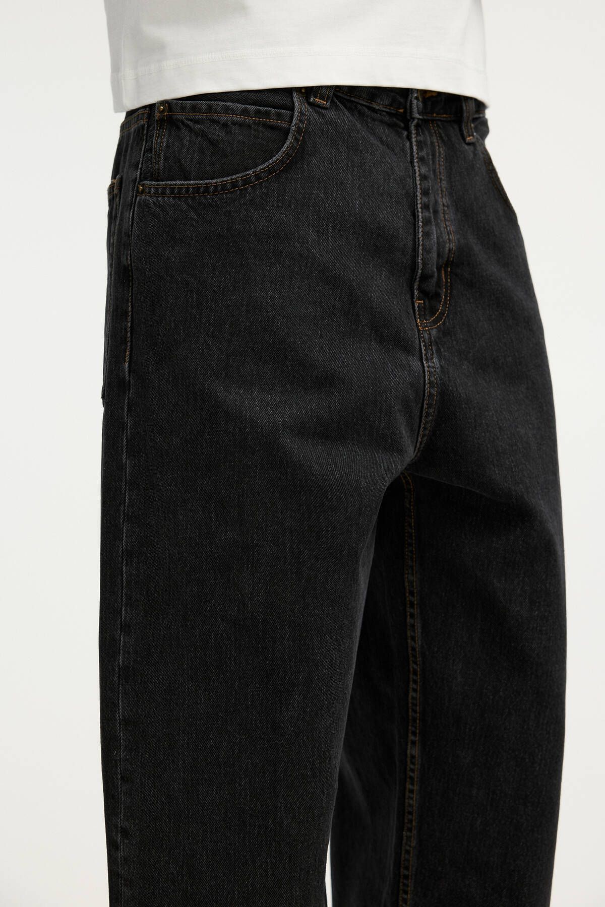 شلوار جین مشکی مردانه اورجینال Pull Bear Pull & Bear