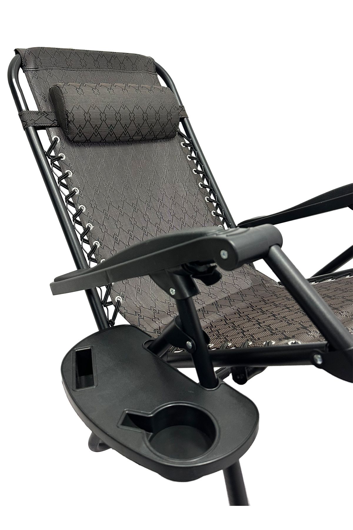 Generic-2 Piece Patio Chaise Lounges Chair gravity chair with adjustable backrest and footrest, Sunlounger 3