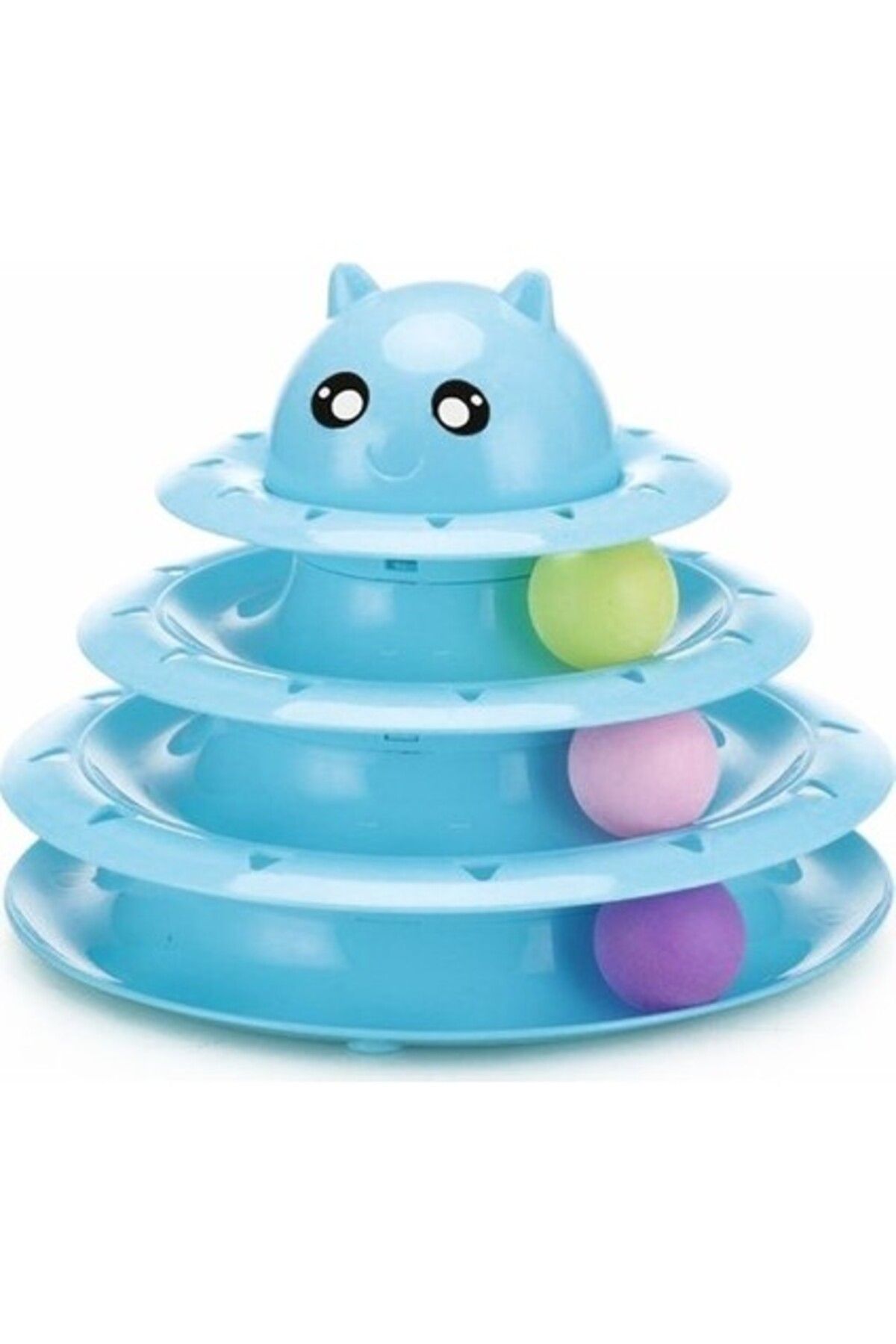 Orqinel Happy Yaya Kedi Oyuncağı 3 Katlı Kedi Başlıklı