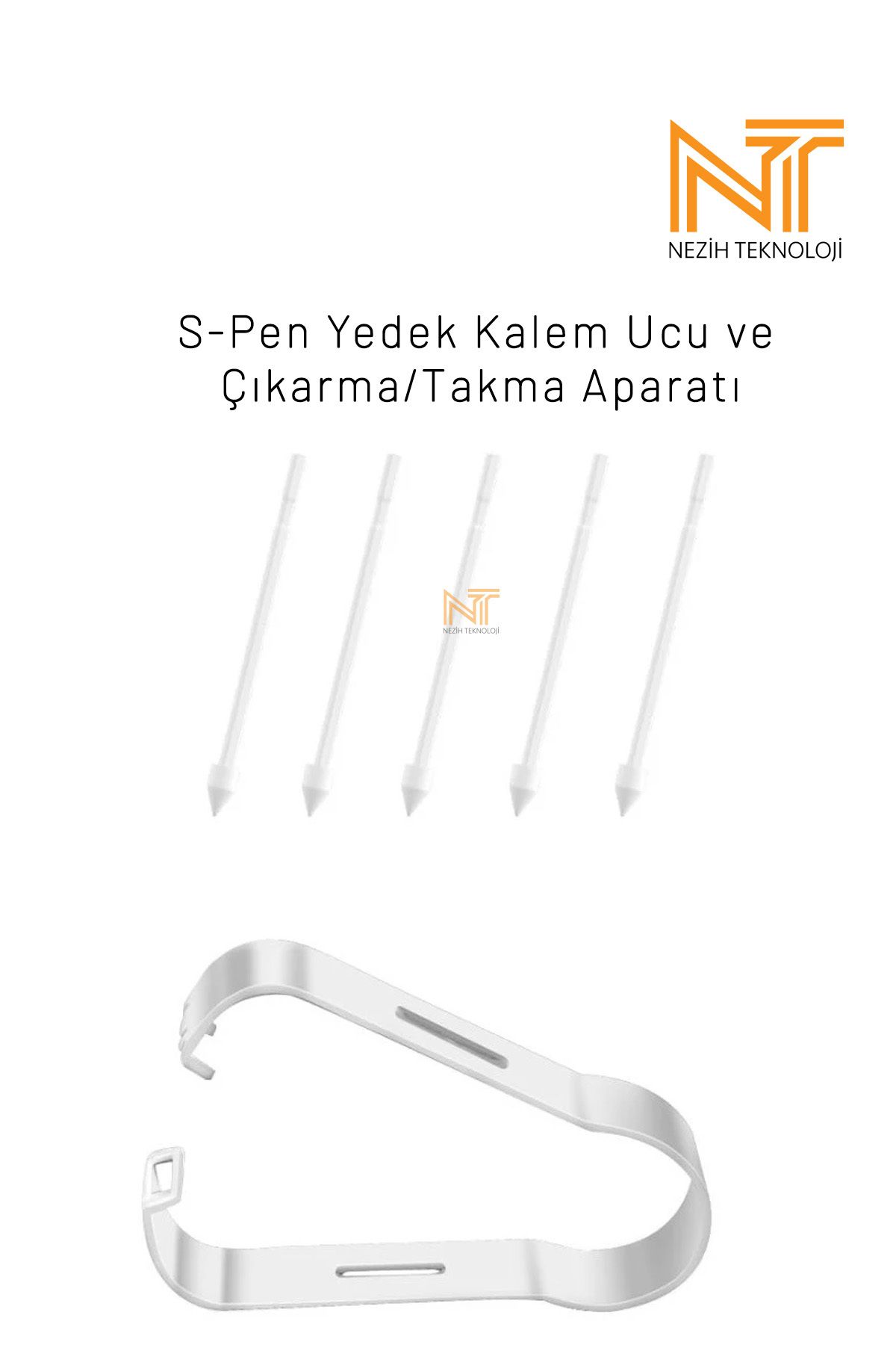 Nezih Case S-Pen Yedek Kalem Ucu ve Çıkarma/Takma Aparatı (5 Adet Yedek Kalem Ucu) Tüm S-Pen Modellerine Uyumlu