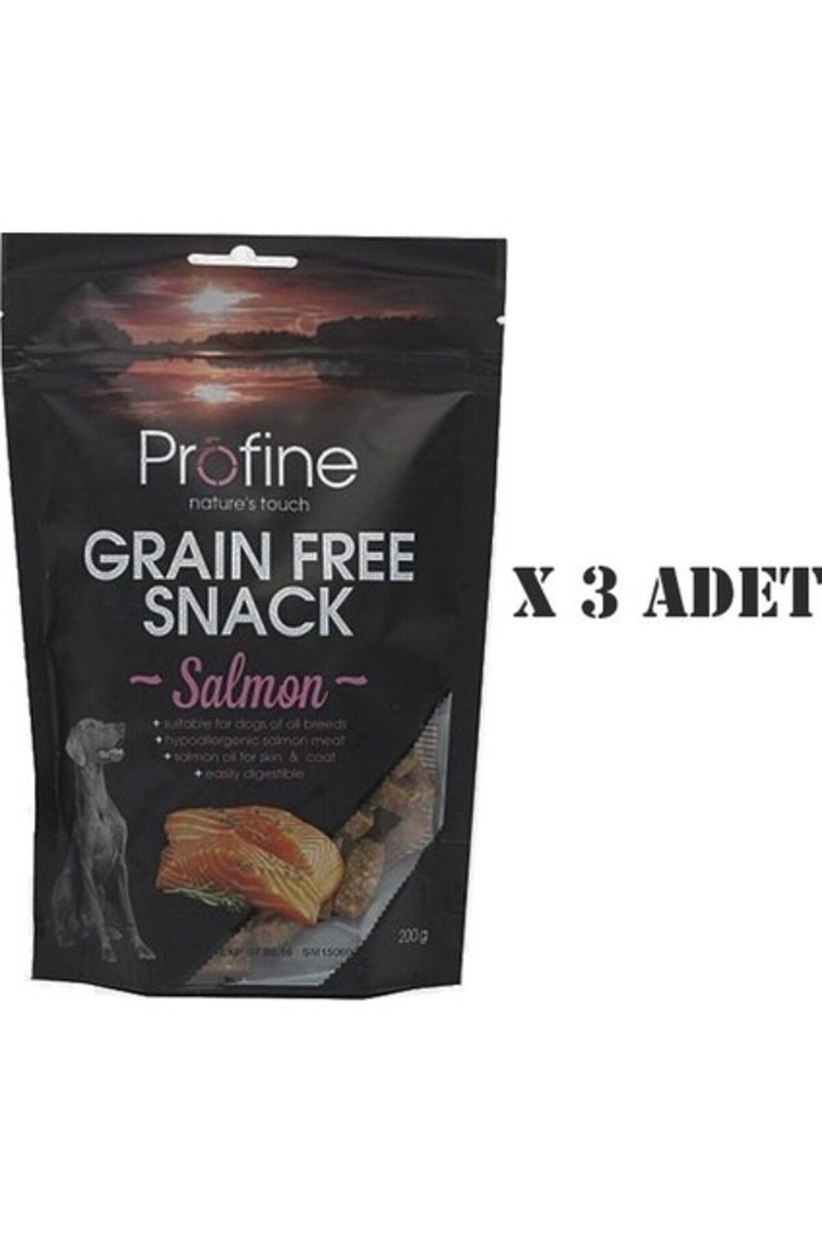 Profine Grain Free Snack Tahılsız Somonlu Köpek Ödülü 200 gr x 3 Adet