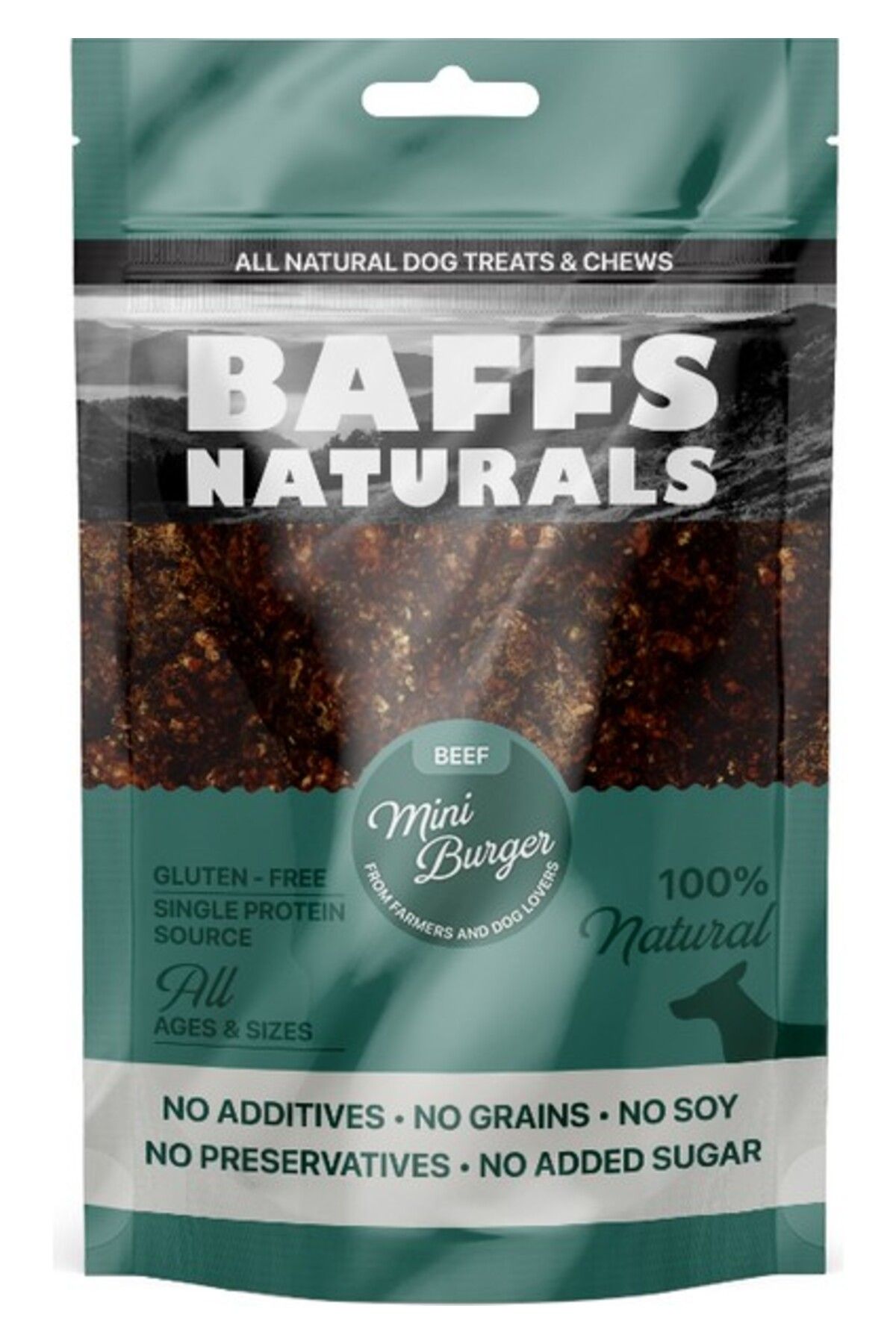 Orqinel Baffs Naturals Dana Mini Burger %100 Doğal Köpek Ödül Maması 100 gr