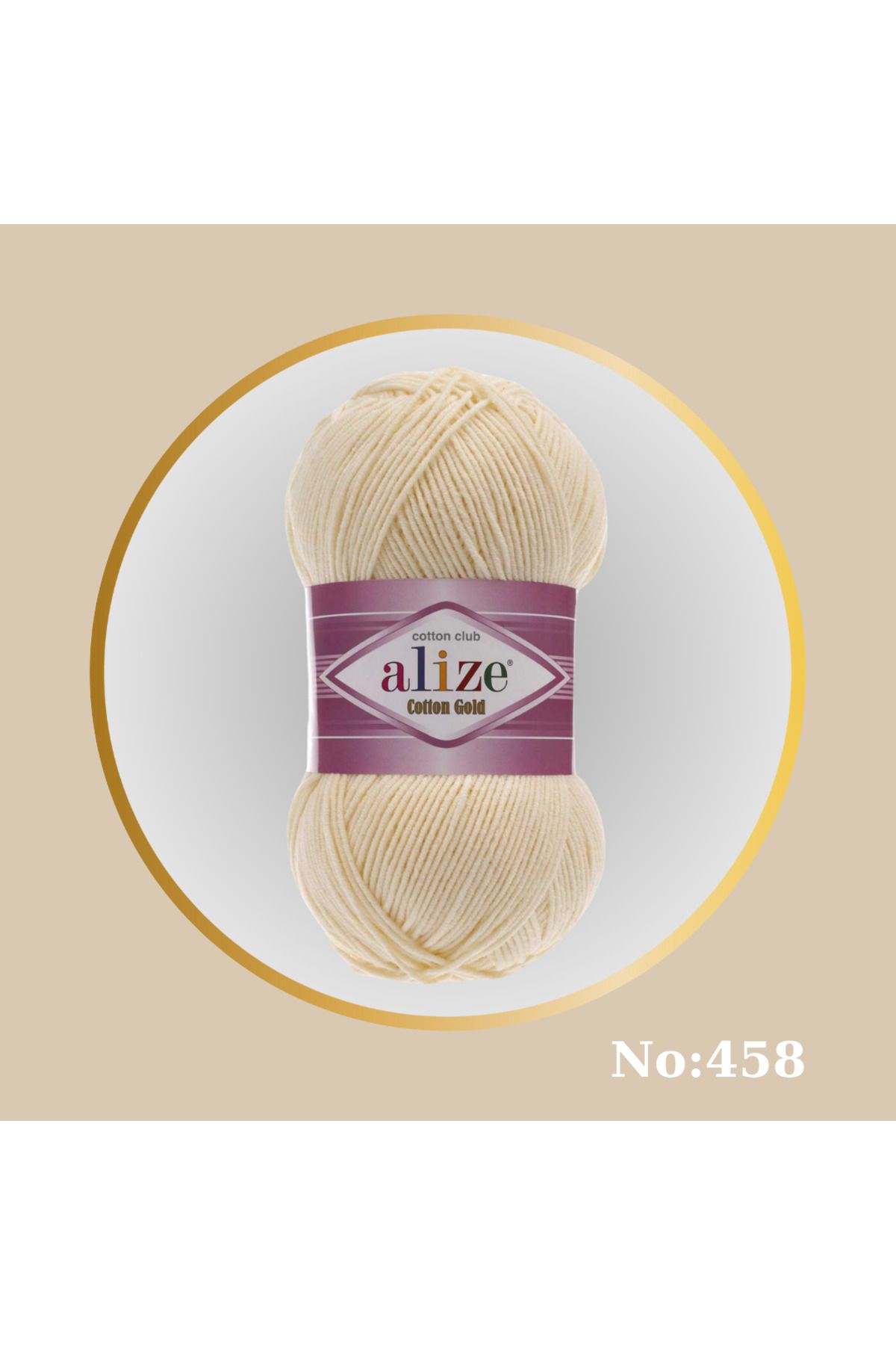 Alize Cotton Gold El Örgü İpliği 1-Adet Renk Kodu:458-Sahra 100 gr - 330 m