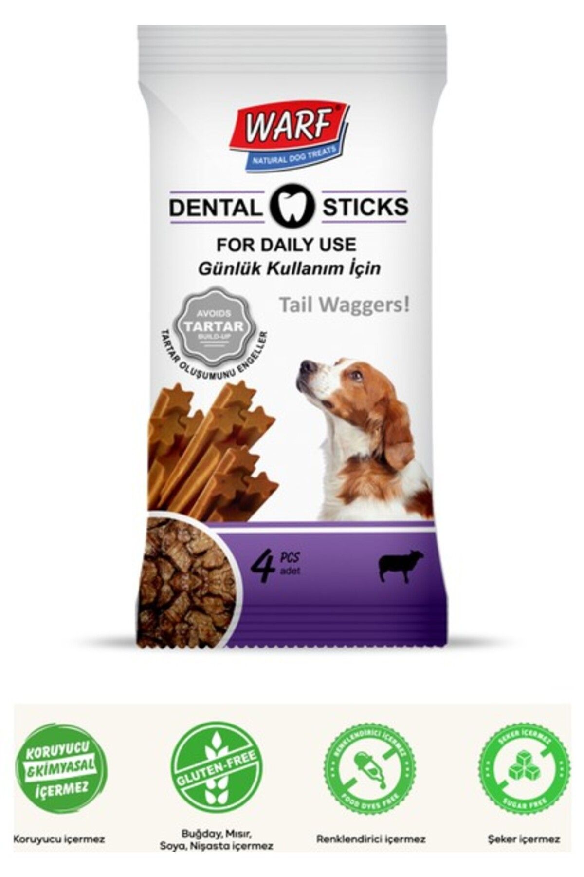 Orqinel Dental Çubuk Kuzu Eti Aromalı Yumuşak Ödül Maması 4X17,5 gr