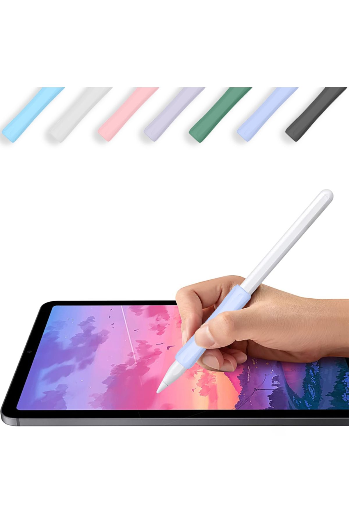 Sneezy Apple Pencil 1-2 Nesil Pro USB-C Uyumlu Soft Yumuşak Silikon Kalem Tutucu Zarif Ve Rahat Kullanım