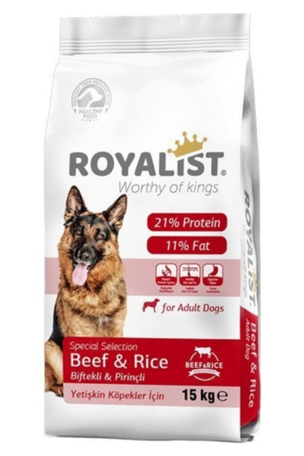 Royalist 00017 Royalist Dog Beef&rıce 15 kg