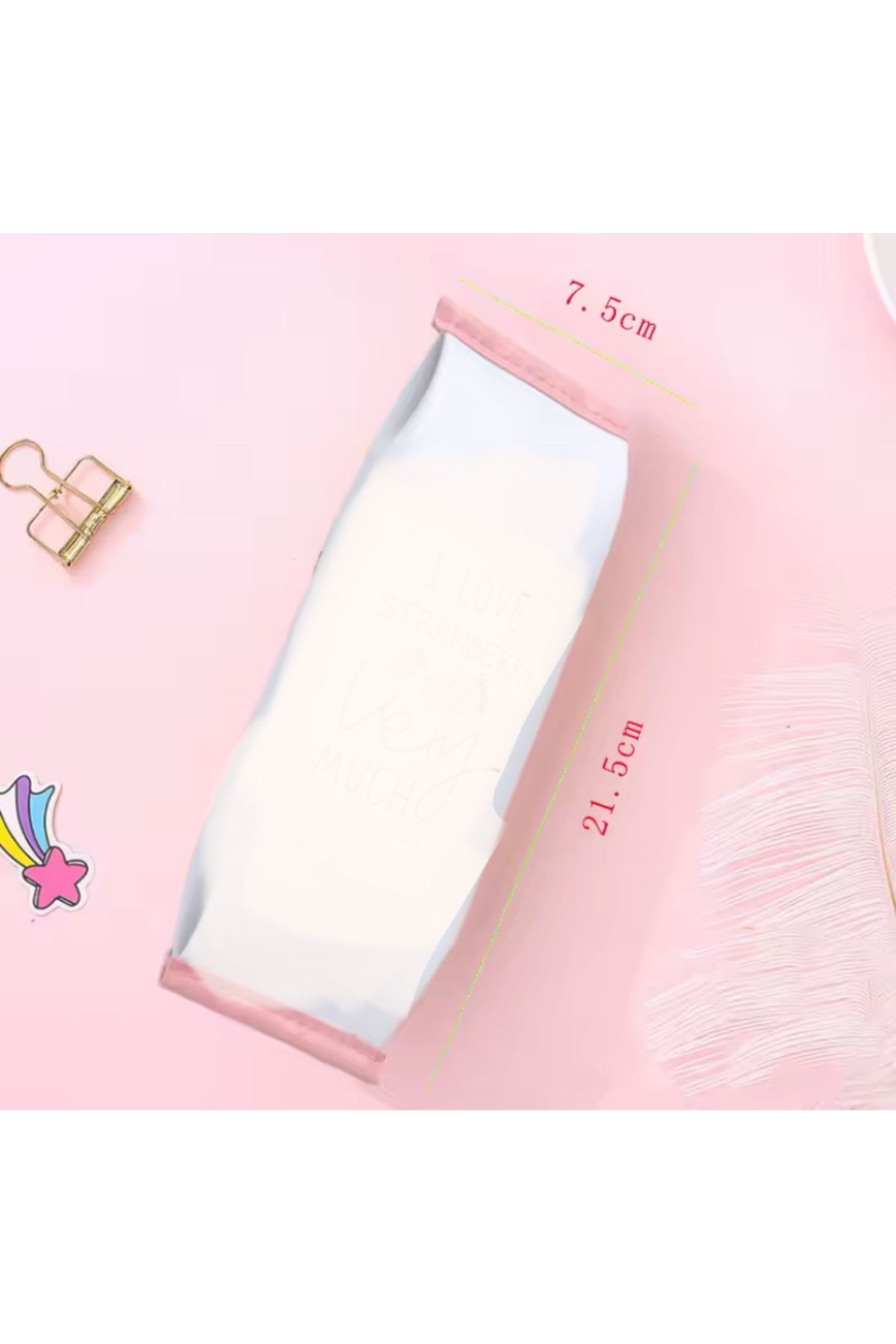 synshop-Kawaii Korean Pink White Cat Paw Pen Holder Pencil Case Makeup Bag Birthday Karne Gift 2