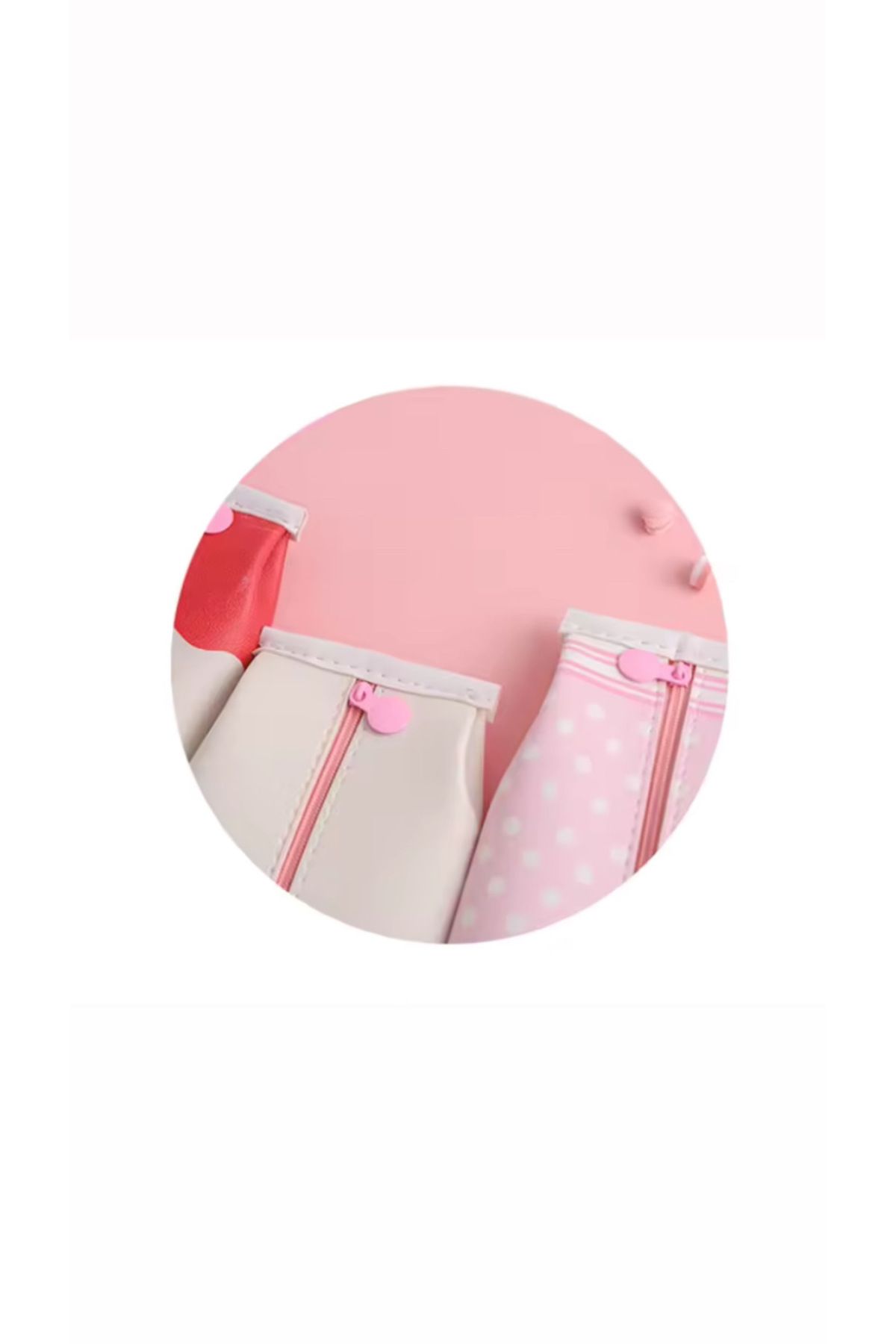 synshop-Kawaii Korean Pink White Cat Paw Pen Holder Pencil Case Makeup Bag Birthday Karne Gift 5