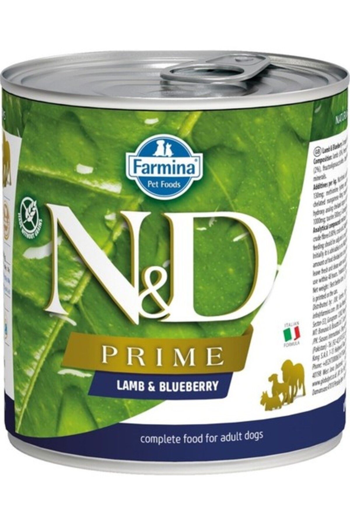 N&D Nd Prime Tahılsız Kuzu Etli Ve Yaban Mersinli Yetişkin Köpek Konservesi 285 Gr