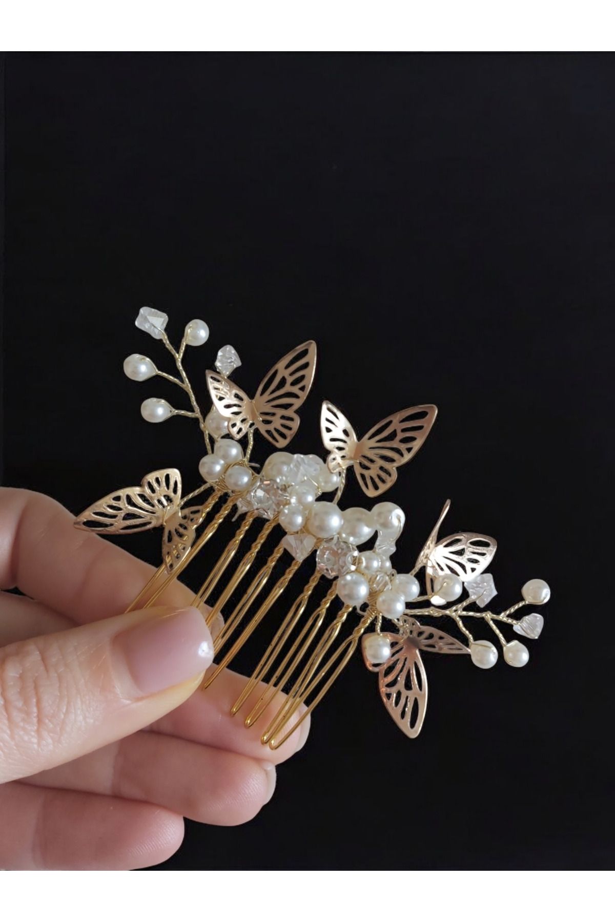 Eva Flore-Butterfly Pearl Comb Buckle 5