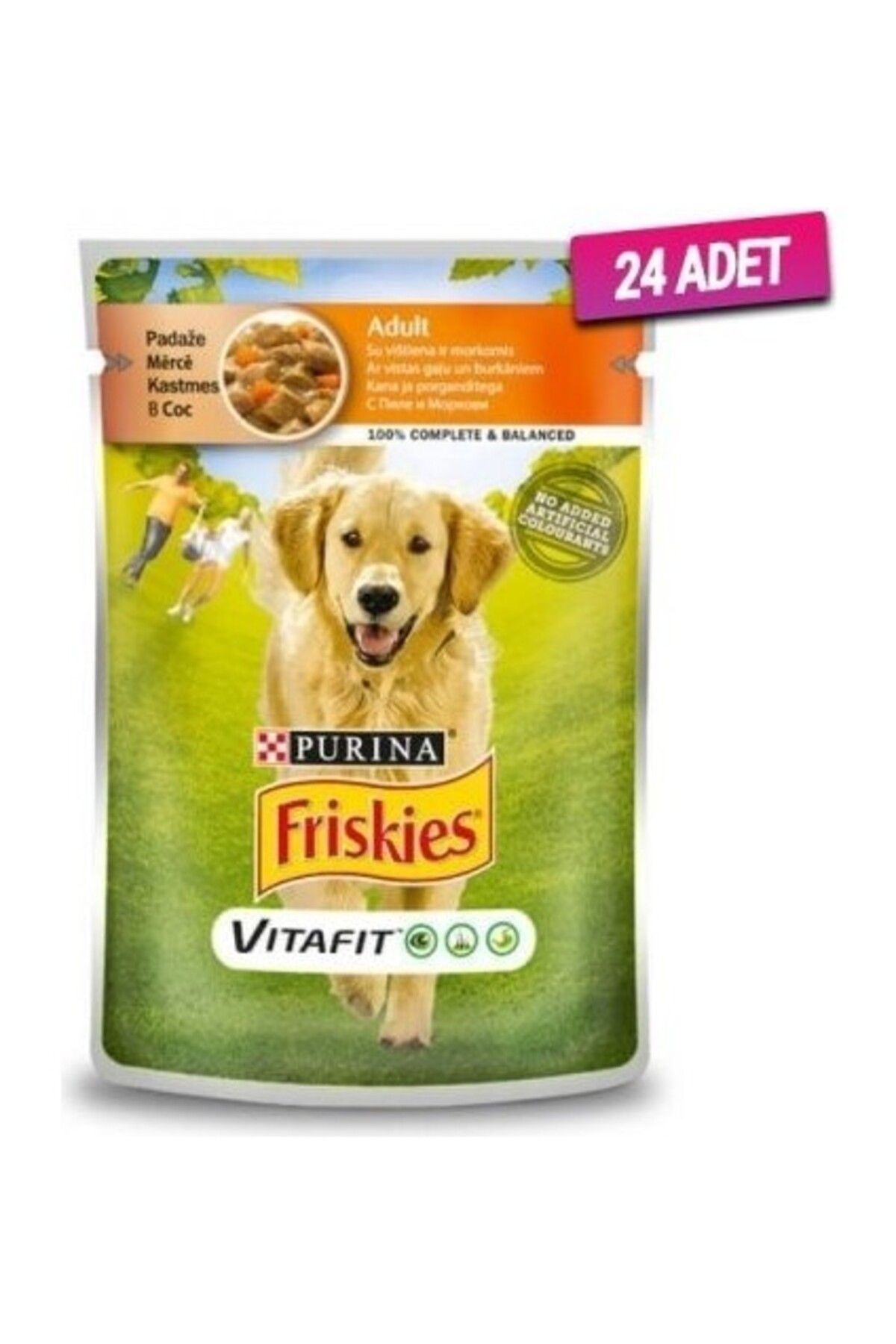 Friskies 24 Adet - Friskies Adult Tavuklu Pouch Köpek Konservesi 100 gr